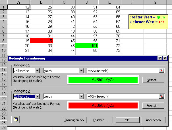 Bedingte Formatierung (14 kB)